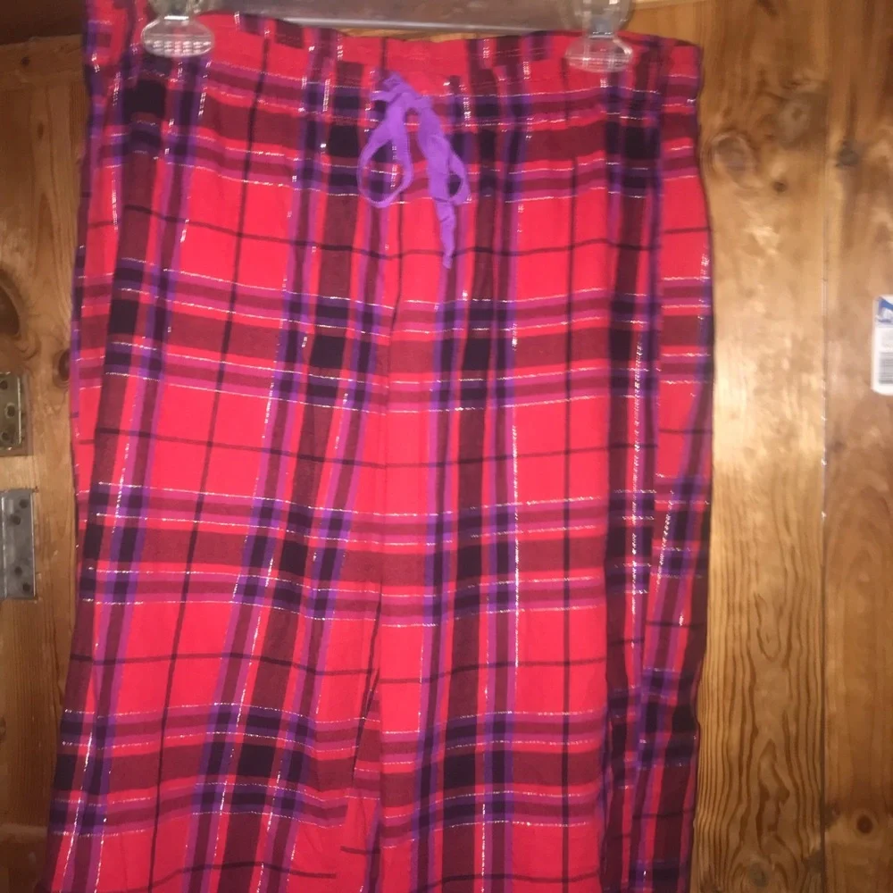 Victoria secret plaid sleeping pants with drawstring 
size medium - Picture 2 of 7